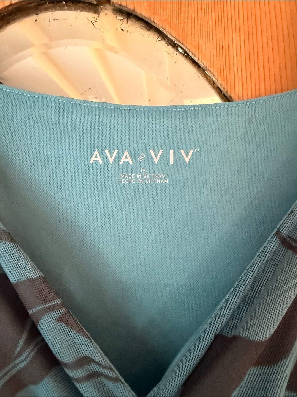 Ava & Viv Teal and Black Swirl Long Sleeve Maxi Dress - brand new with tags - Picture 3 of 3